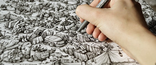 Ink Maze illustrations for Saatchi & Saatchi AMS Design Studio Blog_000